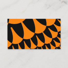 Tarjeta De Visita Naranja y escalas negras