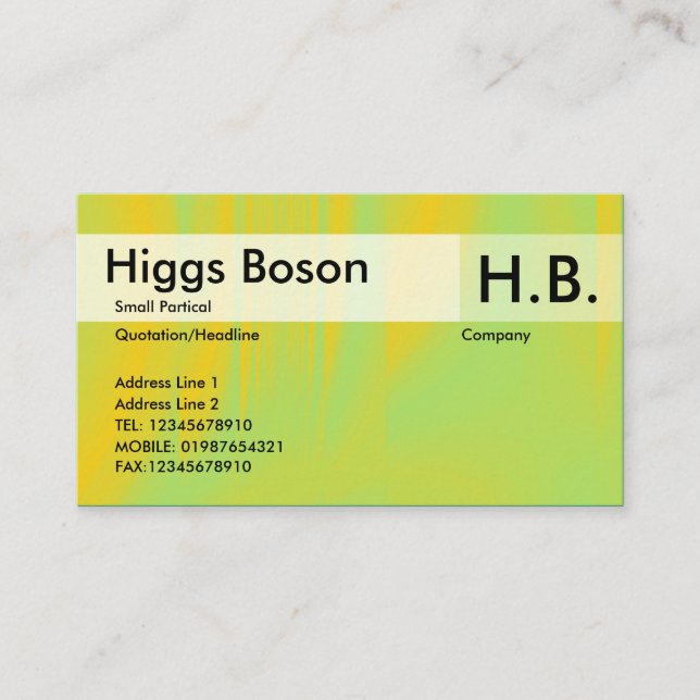 Tarjeta De Visita Naranja y verde (Anverso)