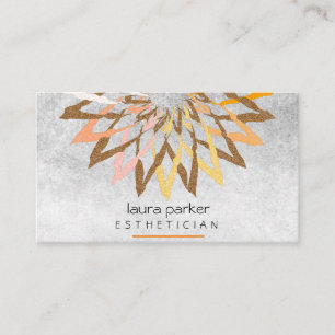Tarjeta De Visita Naranja Yellow Lotus Flower Yoga Teacher