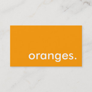Tarjeta De Visita naranjas.