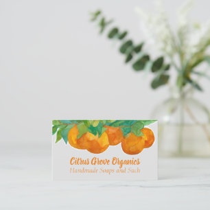 Tarjeta De Visita Naranjas Citrus Fruit Watercolor Organic