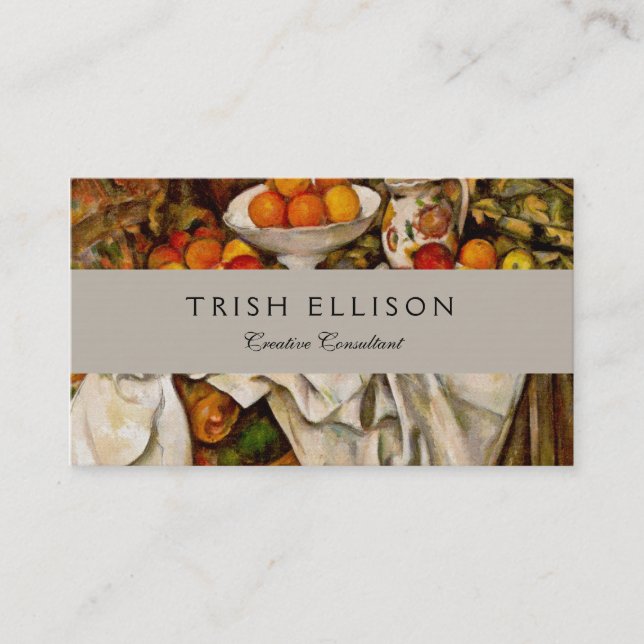 Tarjeta De Visita Naranjas de Paul Cezanne Apples Impresionismo (Anverso)