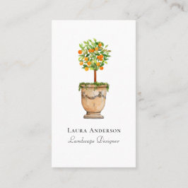 Tarjeta De Visita Naranjo topiaria de cítricos Jardinería 