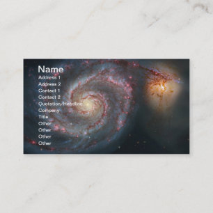 Tarjeta De Visita NASA de la galaxia espiral de M51 Whirlpool