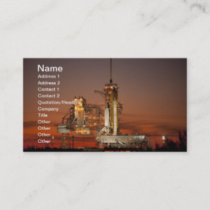Tarjeta De Visita NASA del lanzamiento del transbordador espacial de