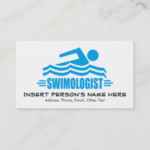 Tarjeta De Visita Natación divertida