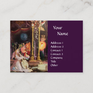 TARJETA DE VISITA NATIVIDAD CON ÁNGELS _ MAGIA DE LA NAVIDAD MONOGRA