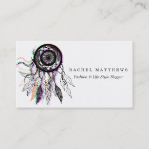 Tarjeta De Visita Nativo americano artístico moderno Dreamcatcher
