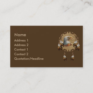 Tarjeta De Visita Nativo americano Eagle Dreamcatcher del KRW