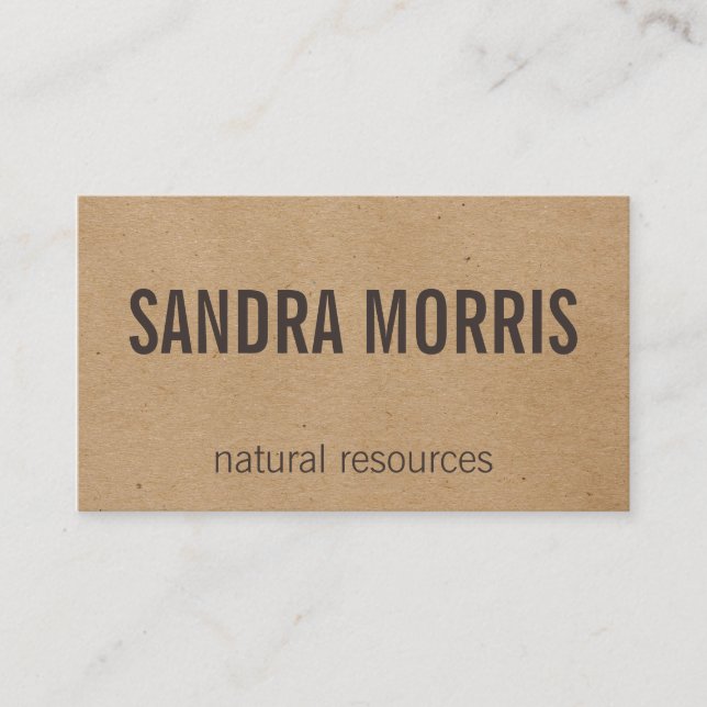 Tarjeta De Visita Natural (Anverso)
