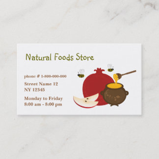 Tarjeta de visita natural de la tienda de
