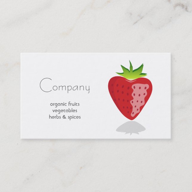 Tarjeta de visita natural de la tienda de (Anverso)