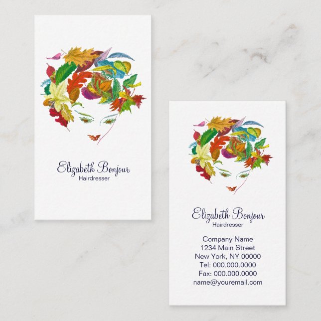 Tarjeta de visita natural del ~ de la belleza (Anverso / Reverso)