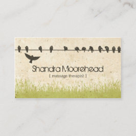 Tarjeta de visita natural del terapeuta del masaje