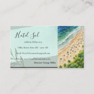 Tarjeta De Visita Natural-style hotel business card