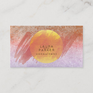 Tarjeta De Visita Naturaleza acuarela pintura lunar Moda elegante