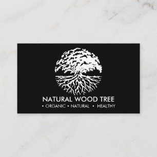 Tarjeta De Visita naturaleza blanca negra Árbol forestal