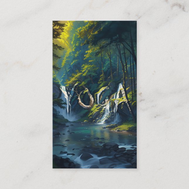 Tarjeta De Visita Naturaleza Bosque YOGA Profesora de Meditación de  (Anverso)