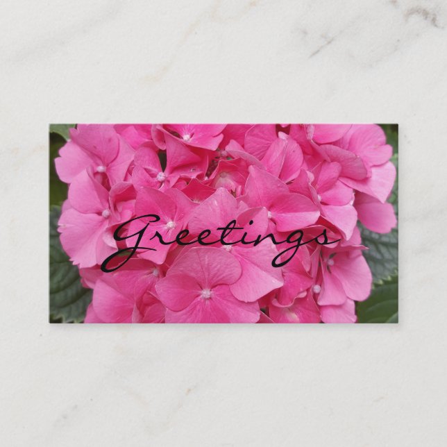 Tarjeta De Visita Naturaleza de la fotografía floral rosa (Anverso)