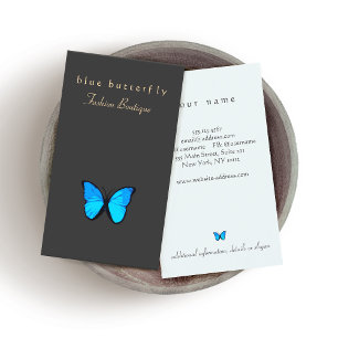 Tarjeta De Visita Naturaleza de la mariposa azul turquesa