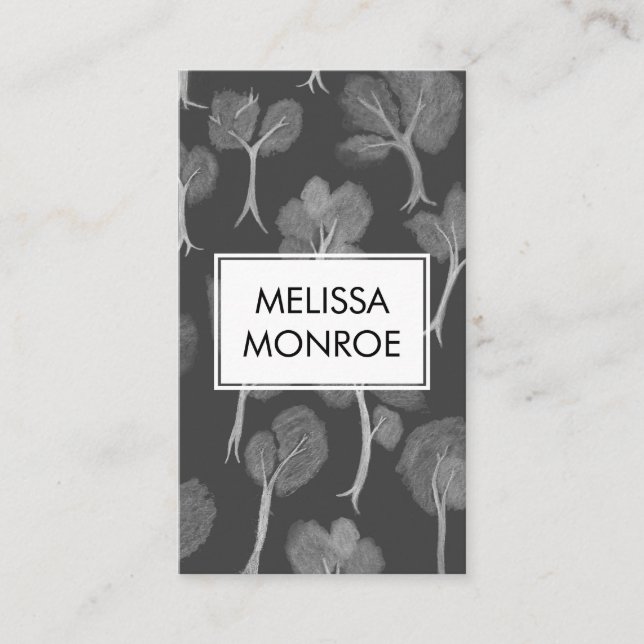 Tarjeta De Visita Naturaleza de los árboles de humo suave Resumen mí (Anverso)