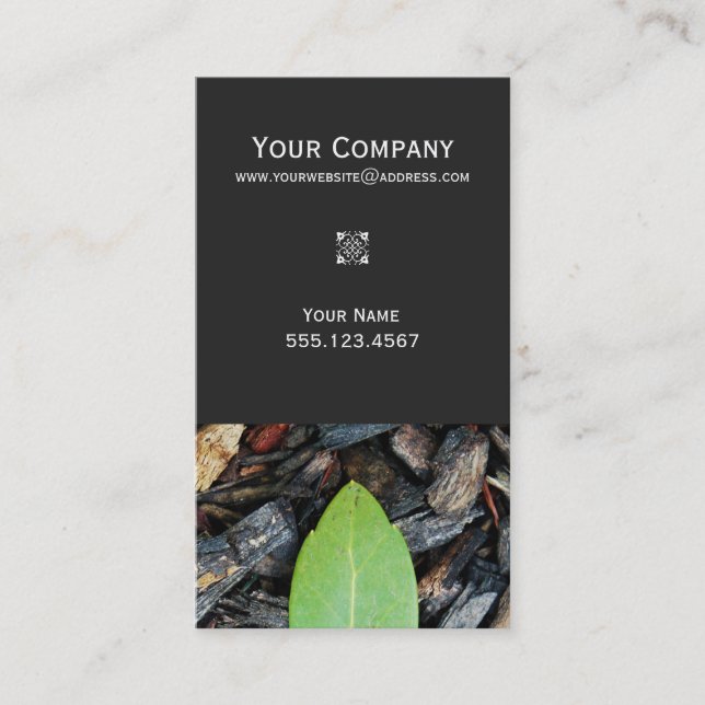 Tarjeta De Visita Naturaleza del Diseñador de paisajes (Anverso)