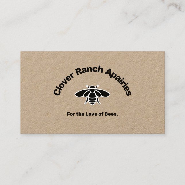 Tarjeta De Visita Naturaleza del logotipo del abejorro apícola (Anverso)