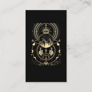 Tarjeta De Visita Naturaleza espiritual Luna Astrología Estrellas S