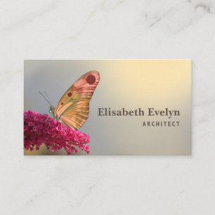 Tarjeta De Visita naturaleza floral de la mariposa
