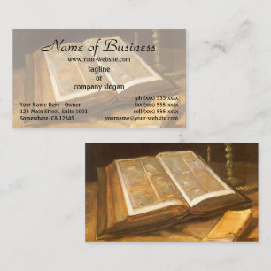 Tarjeta De Visita Naturaleza muerta con Biblia de Vincent van Gogh