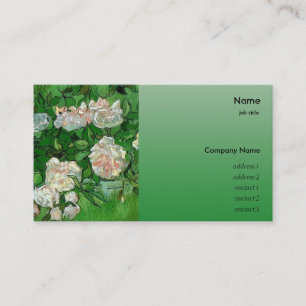 Tarjeta De Visita Naturaleza muerta - Rosas rosadas de Vincent van G