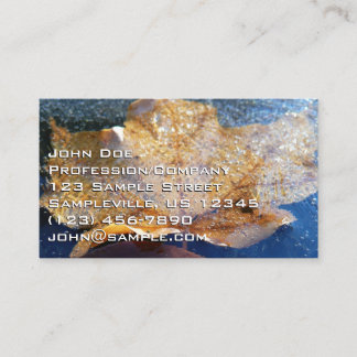 Tarjeta De Visita Naturaleza otoñal de la hoja de arce amarilla cong