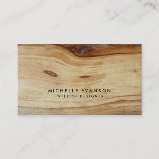Tarjeta De Visita Naturaleza profesional del patrón de madera rústic