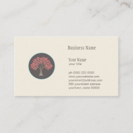 Tarjeta De Visita Naturaleza, salud y paisajismo de los árboles otoñ