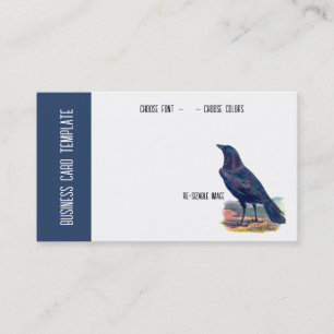Tarjeta De Visita Naturaleza silvestre BlackBirds Raven Business Car