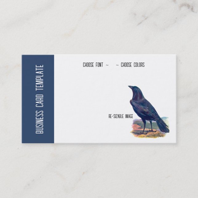 Tarjeta De Visita Naturaleza silvestre BlackBirds Raven Business Car (Anverso)