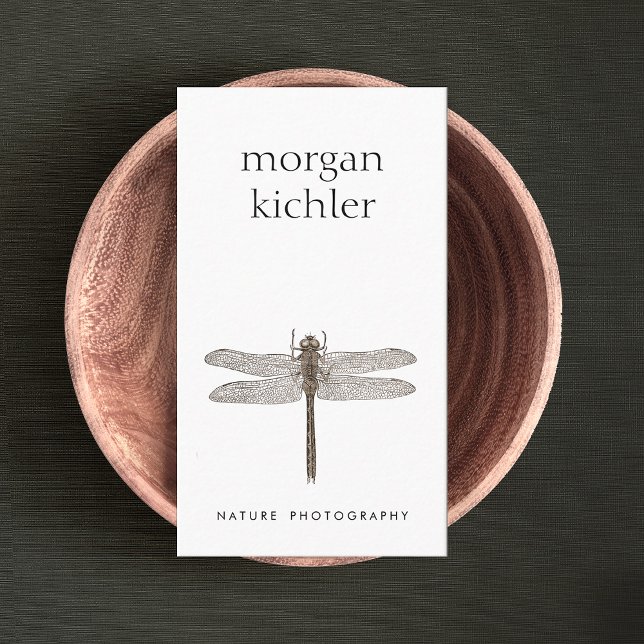 Tarjeta De Visita Naturaleza simple de la libélula (Subido por el creador)