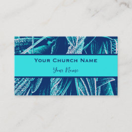 Tarjeta De Visita Naturaleza turquesa moderna Biblia Verse Matthew 2