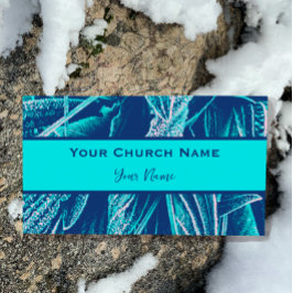 Tarjeta De Visita Naturaleza Turquesa Moderna Biblia Verso Salmos 23