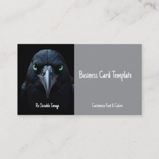 Tarjeta De Visita Nature Bird Logos Crow-Raven
