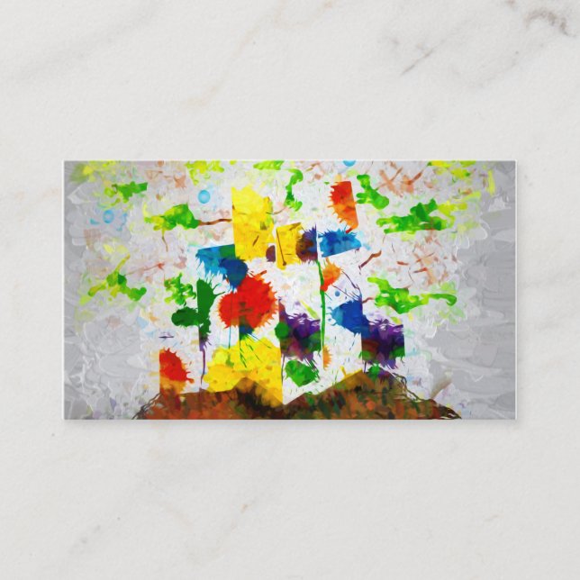 Tarjeta de visita "Nature Fantasy Trees" (Anverso)