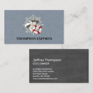 Tarjeta De Visita Nautical   Mar Marítimo   Envío