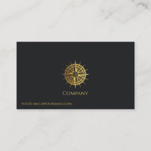 Tarjeta De Visita Náutico de oro