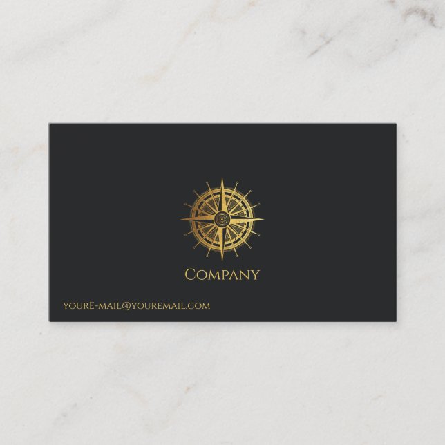 Tarjeta De Visita Náutico de oro (Anverso)