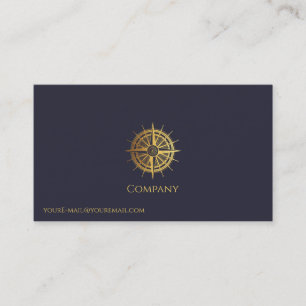 Tarjeta De Visita Náutico de oro
