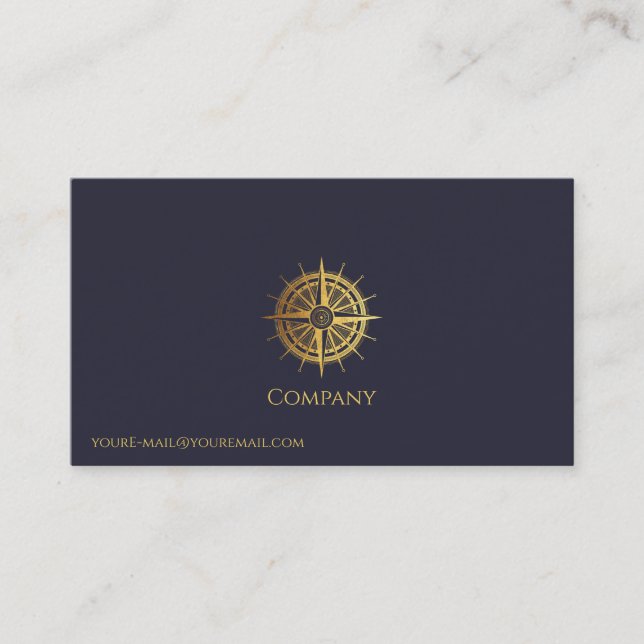Tarjeta De Visita Náutico de oro (Anverso)