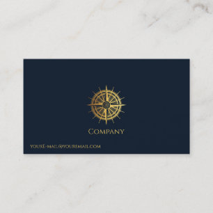 Tarjeta De Visita Náutico de oro