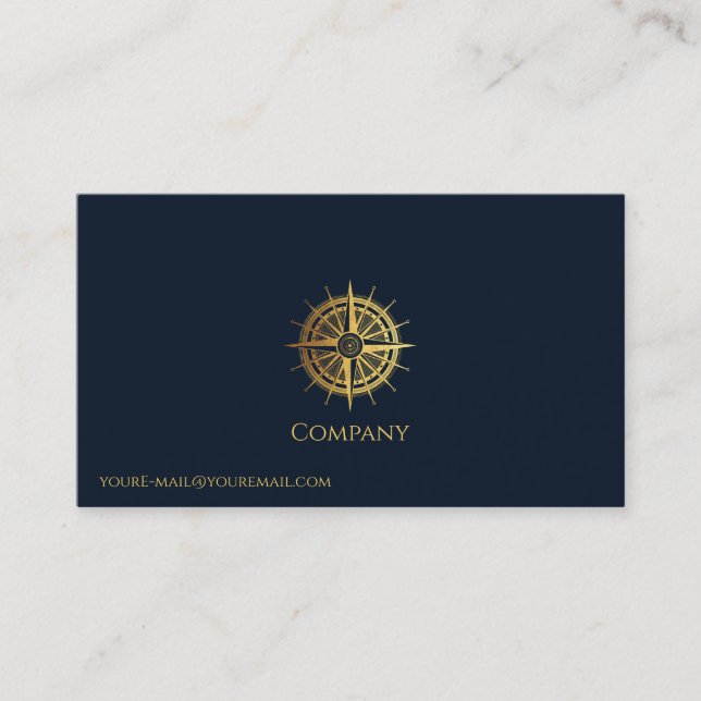 Tarjeta De Visita Náutico de oro (Anverso)