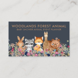 Tarjeta De Visita Naval Bear Fox Raccoon Rabbit Alpaca