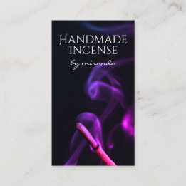 Tarjeta De Visita Nave de incienso artesanal de humo morado